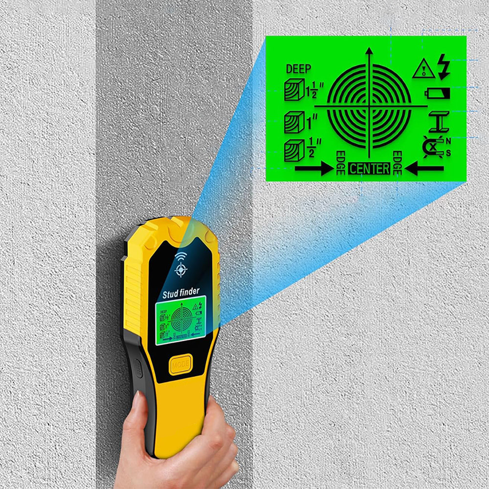 6-IN-1 CABLE DETECTOR AND METAL SCANNER WITH LCD DISPLAY FOR PIPES AND CEILINGS Product weight with unit packaging 0.215 kg