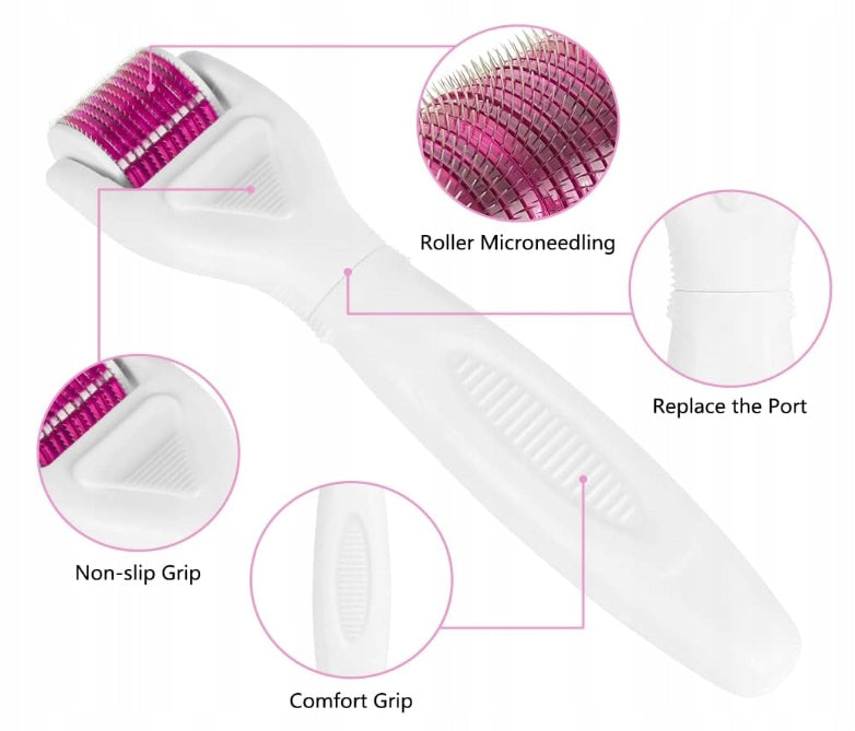 6-IN-1 DERMAROLLER SET FOR FACE AND BODY SQY MICRONEEDLES TITANIUM Brand no brand