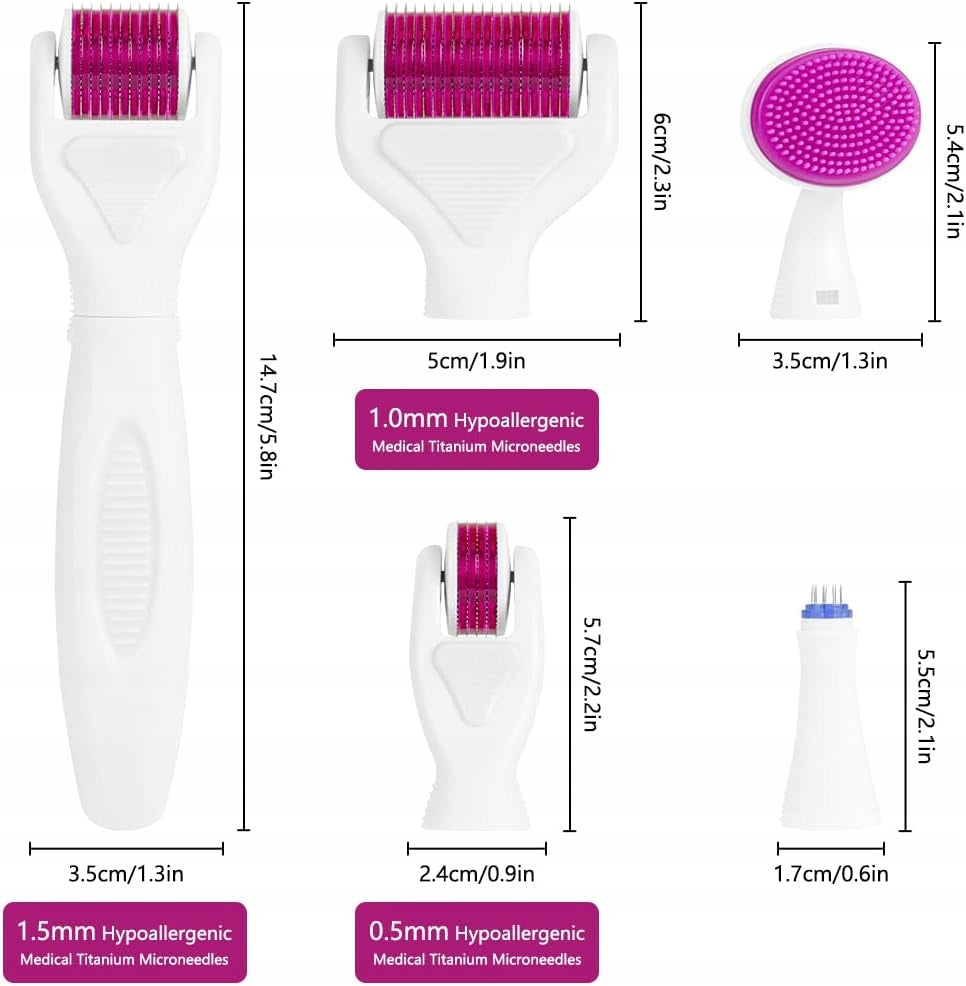 6-IN-1 DERMAROLLER SET FOR FACE AND BODY SQY MICRONEEDLES TITANIUM Medical device no