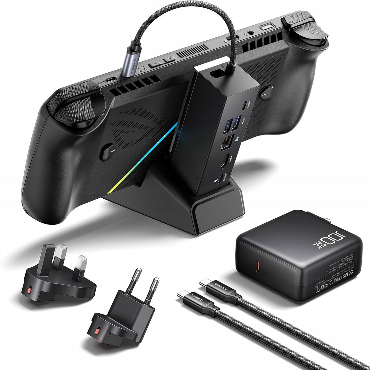 6 IN 1 DOCKING STATION WITH HDMI 4K 120HZ PD 100W ETHERNET USB C USB A