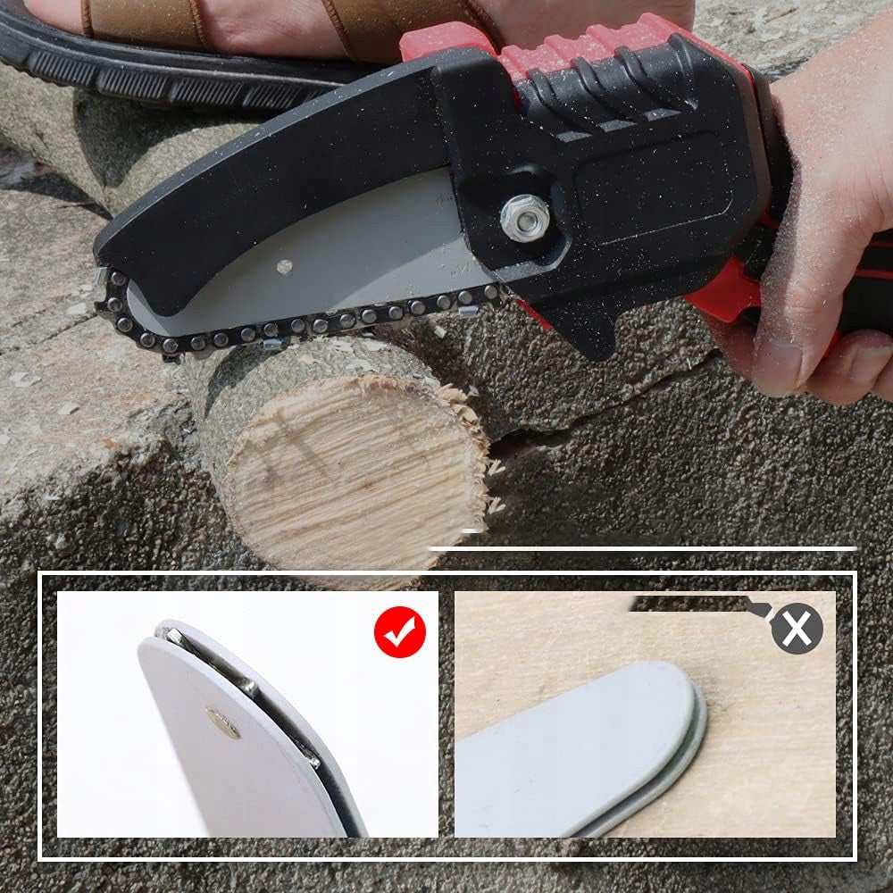 6 INCH CORDLESS SAW WITH PROTECTION AND CHAIN FOR CUTTING Brand no brand