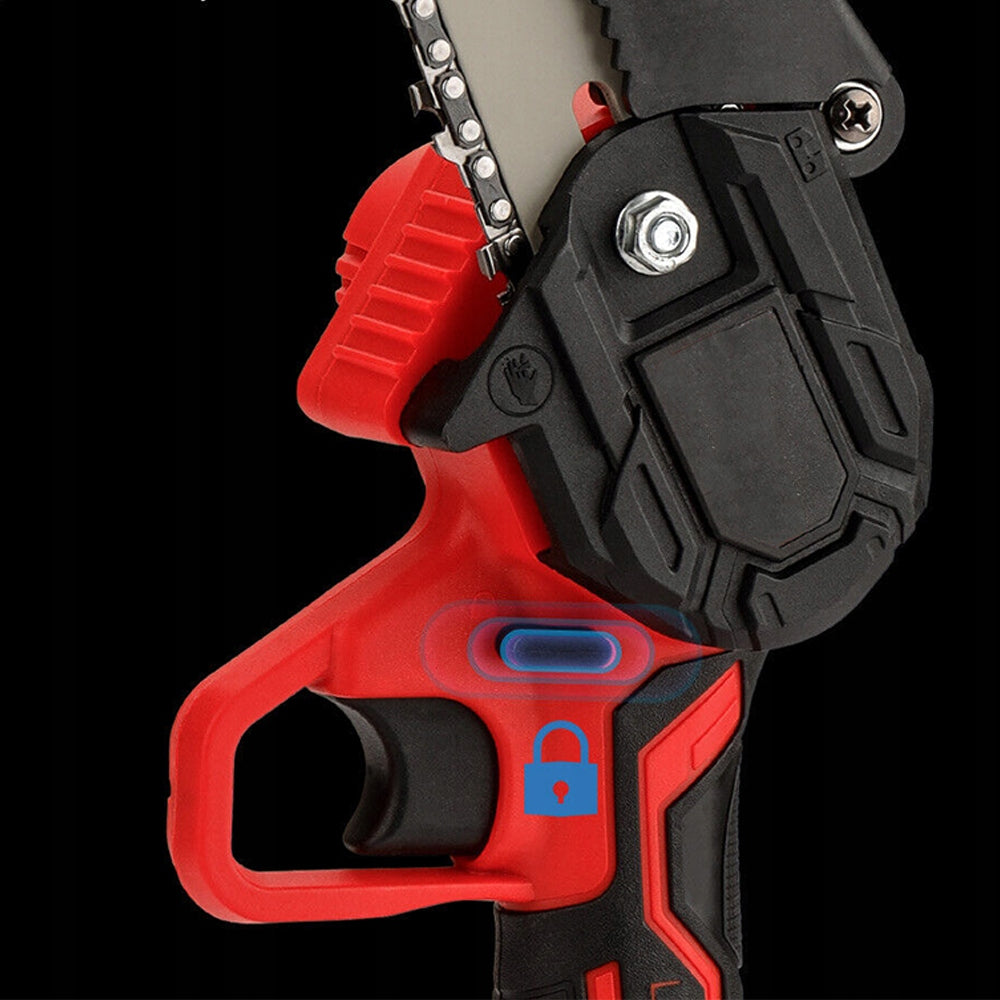 6 INCH CORDLESS SAW WITH PROTECTION AND CHAIN FOR CUTTING Guide manufacturer other