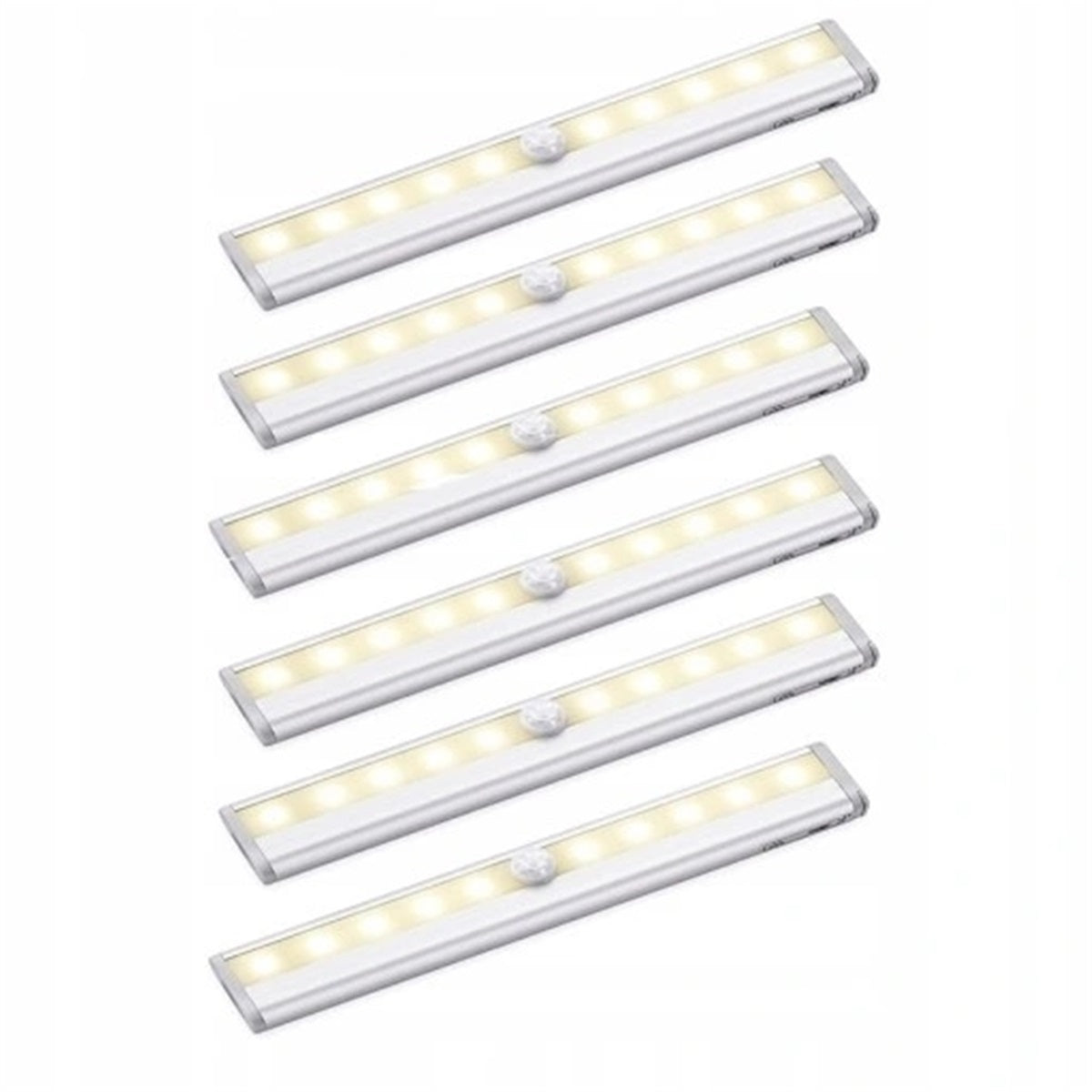 6 LED Self Adhesive Motion Sensor Lights, Battery Powered, Dressing Room