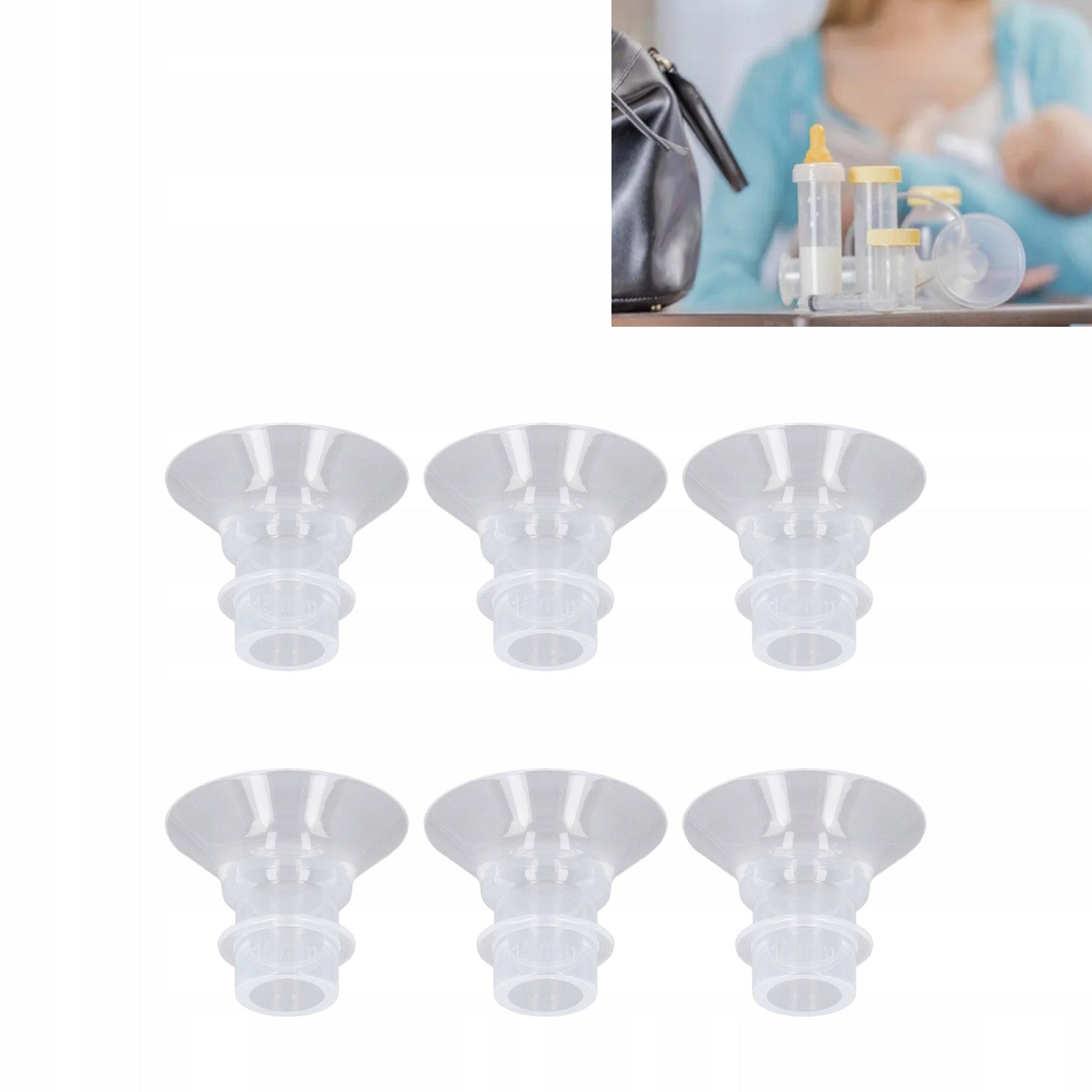 6 PCS BREAST PUMP FLANGE INSERT FLANGE 24MM Medical device no