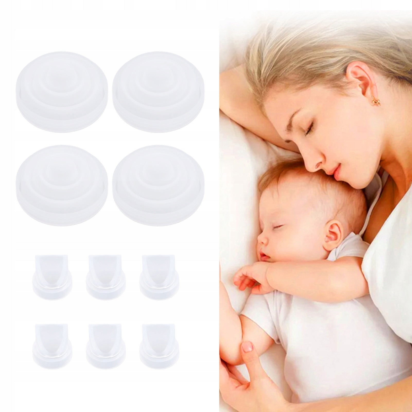 6 PCS DUCKBILL VALVES AND MEMBRANE 4 PCS PREVENTS FLOWS TO THE BREAST PUMP Medical device no
