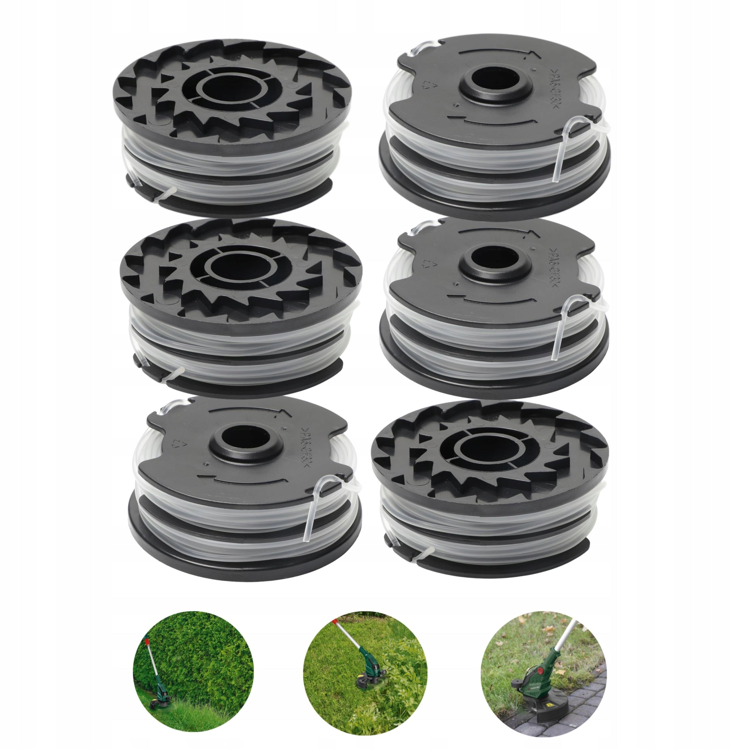 6 PCS,PARKSIDE SPOOL FOR TRIMMER LINE PRT 550 PRTA 20-LI 1,6 MM Brand Zypho