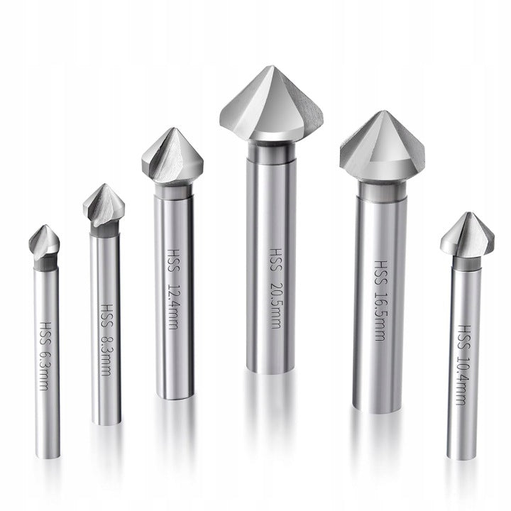 6 PCS PRECISION PROFESSIONAL CONICAL BEVEL DREDGE FOR METAL Packaging status original