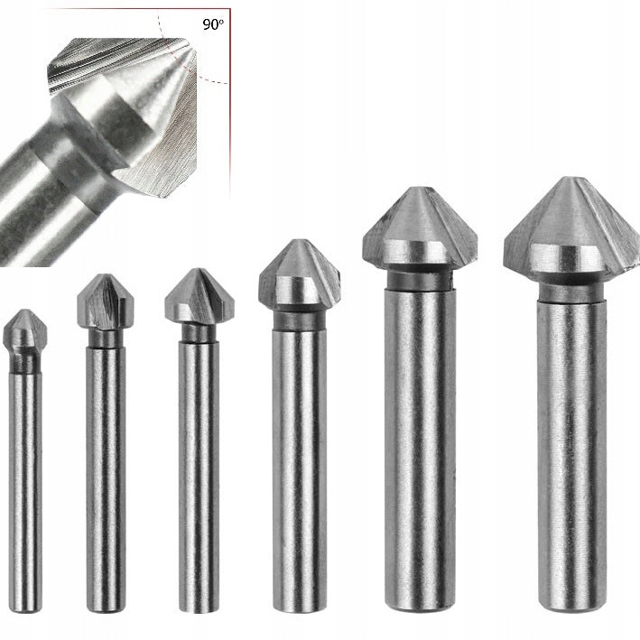 6 PCS PRECISION PROFESSIONAL CONICAL BEVEL DREDGE FOR METAL