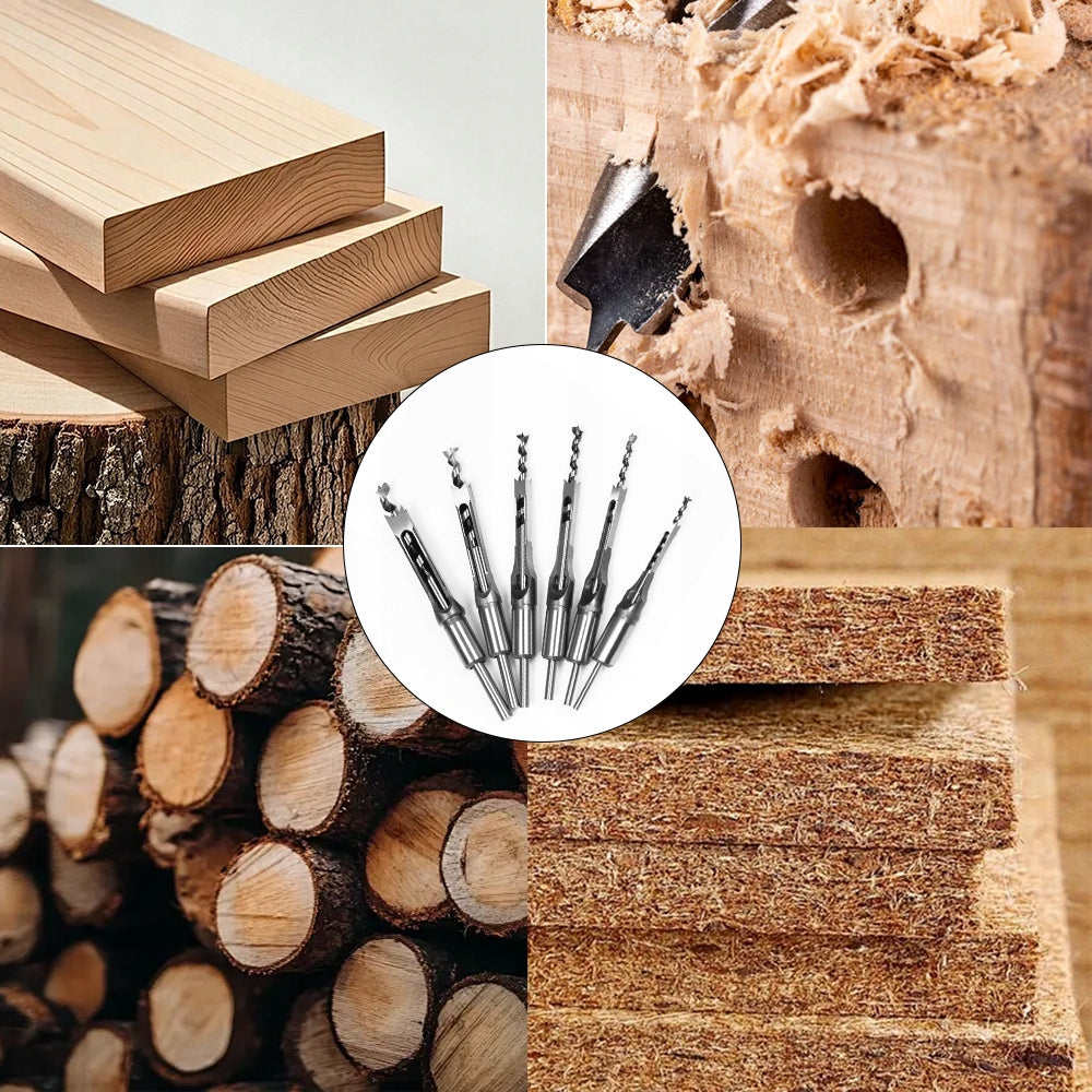 6 PCS SQUARE HOLE DRILL BIT SET IN SPIGOT WOOD Manufacturer code JST23NO738991653