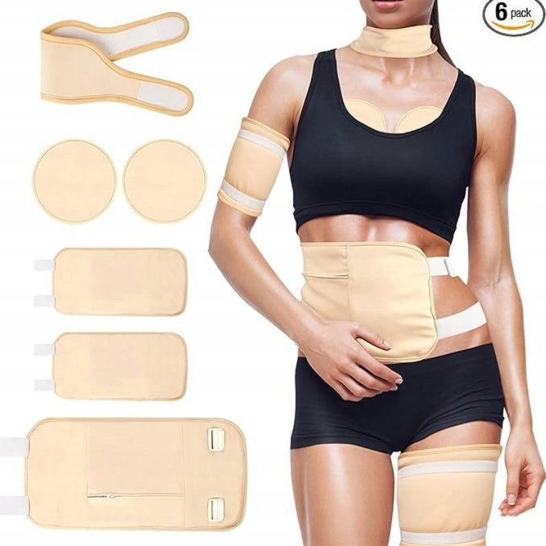 6 Pcs Castor Oil Wrap Set Prevents