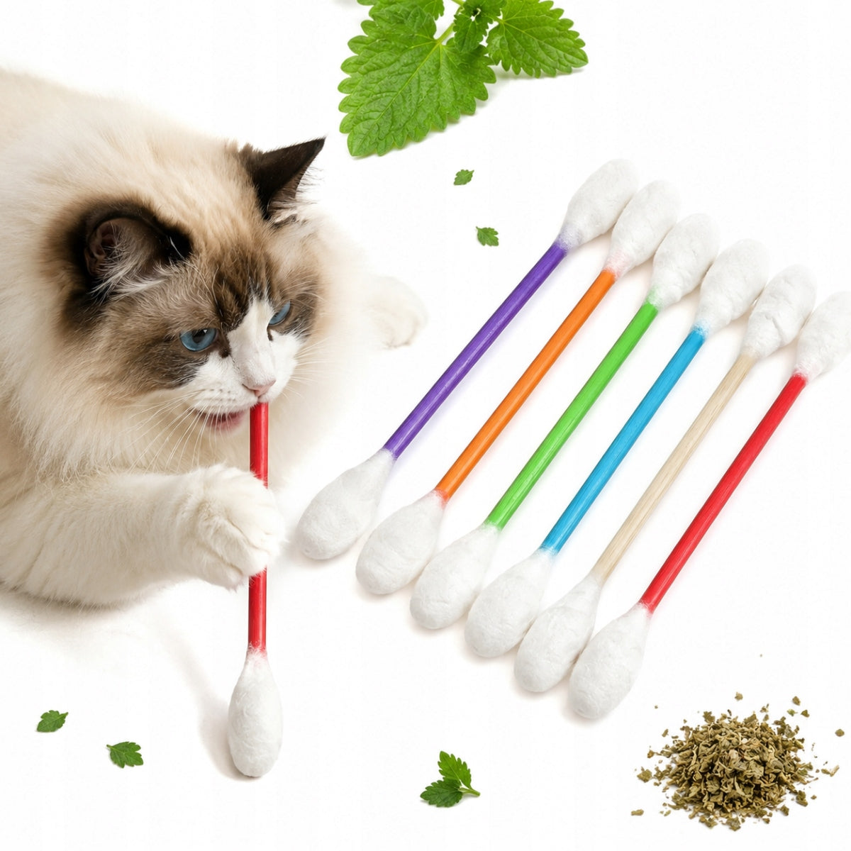 6 Pcs Cat Sticks, Dental Treats with Catnip