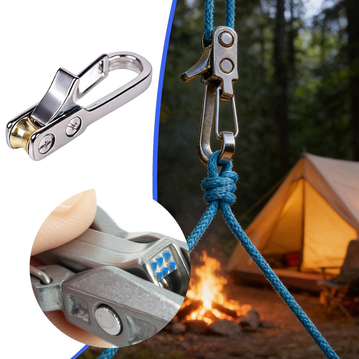 6 Pieces Roller Tensioner Rope Adjuster Tool Lightweight Portable 1 Piece Packaging status original