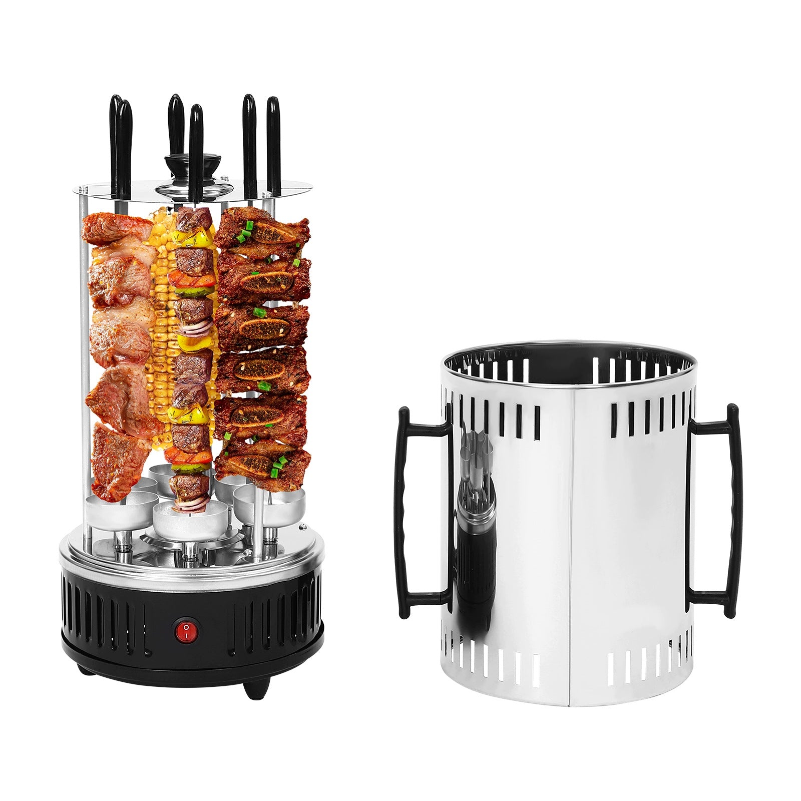 6-Prong Electric Rotisserie Oven, 1000W, Max Heating Temp: 400-500°C