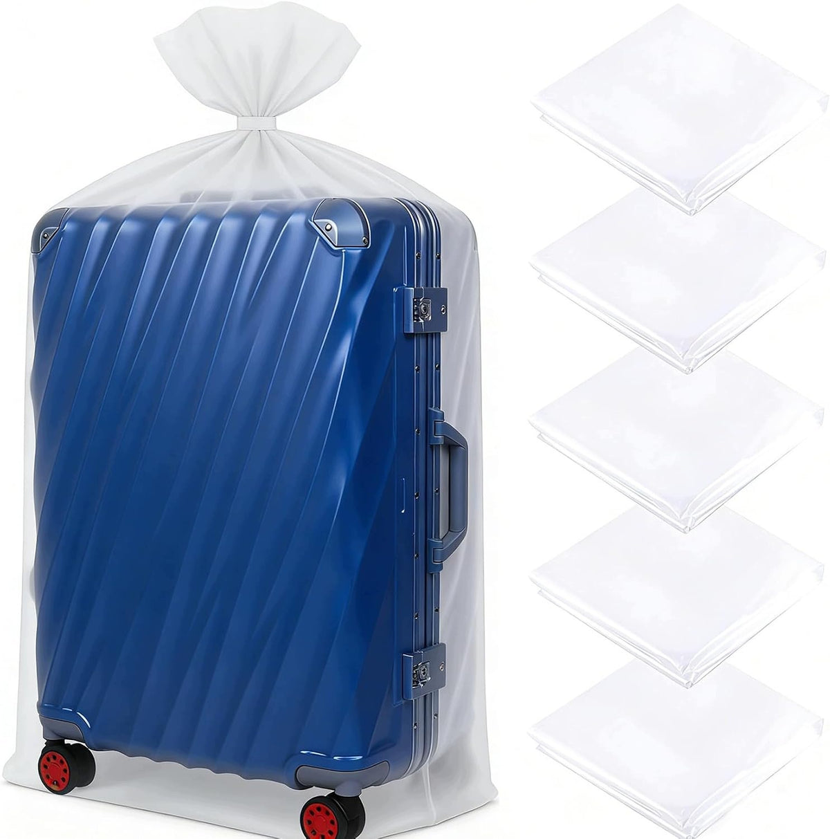 6 STORAGE BAGS 100X152CM CLEAR PLASTIC REUSABLE