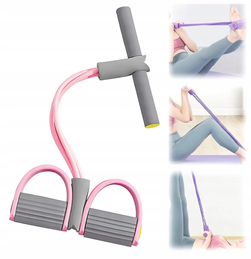 6-TUBE PEDAL PULLING DEVICE WITH EXERCISE TAPE RESISTANCE