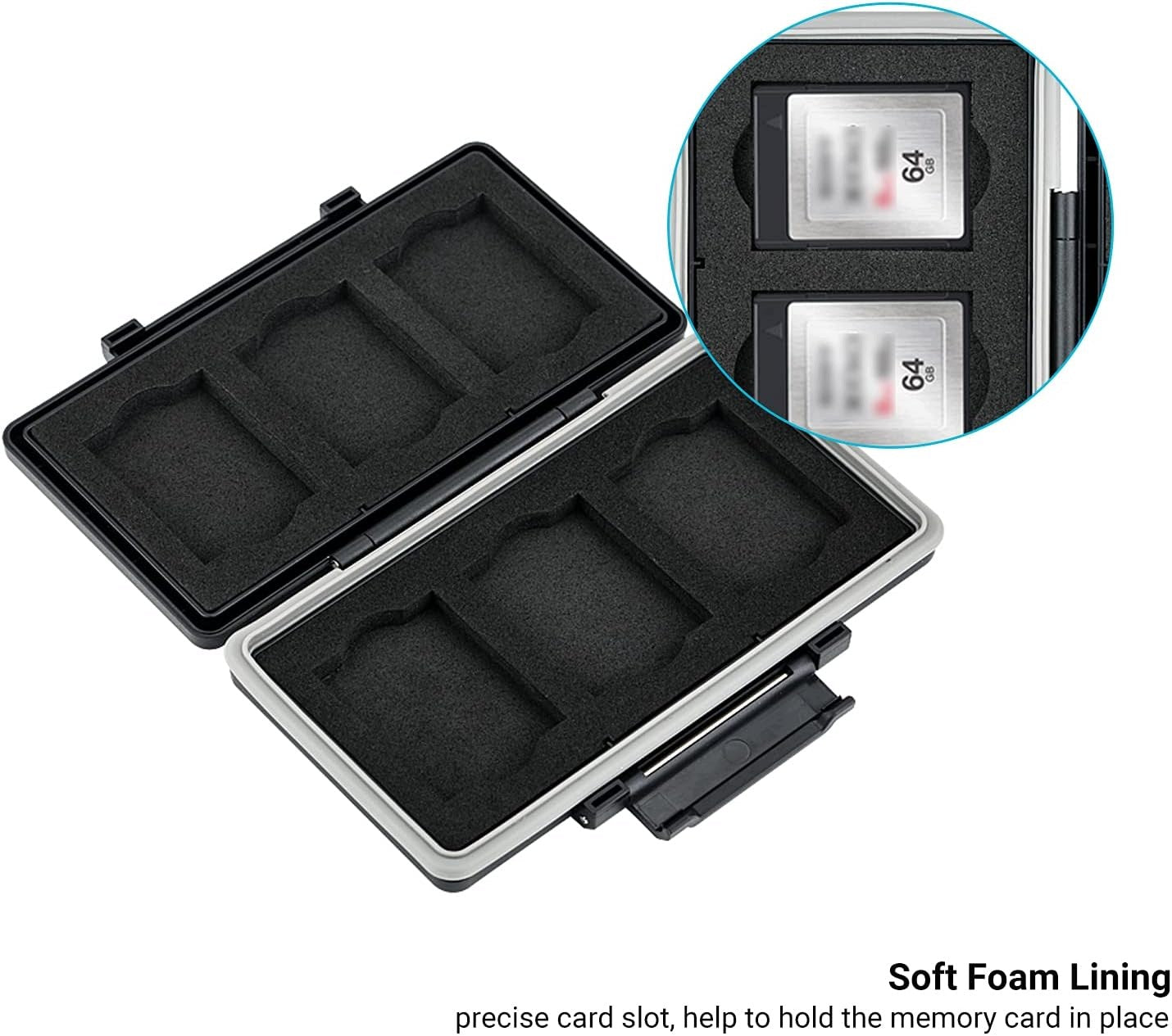 6 XQD MEMORY CARD CASE WATERPROOF SHOCKPROOF Manufacturer no brand