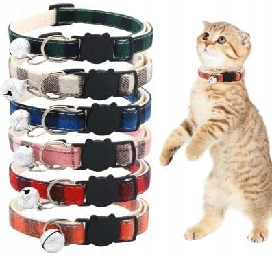 6 pcs. cat collars, cat collars, fast