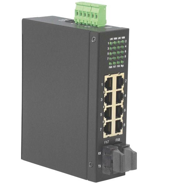 6-port RJ45 2-port SC switch, unmanaged
