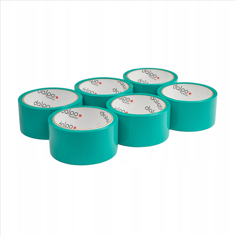 6 x Green Adhesive Packing Tape ACRYLIC 48/45 m Dalpo