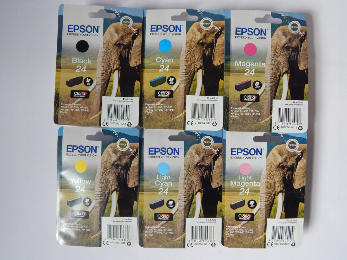 6 x Ink Epson 24 C13T24284011 set.Original Manufacturer code C13T24284011
