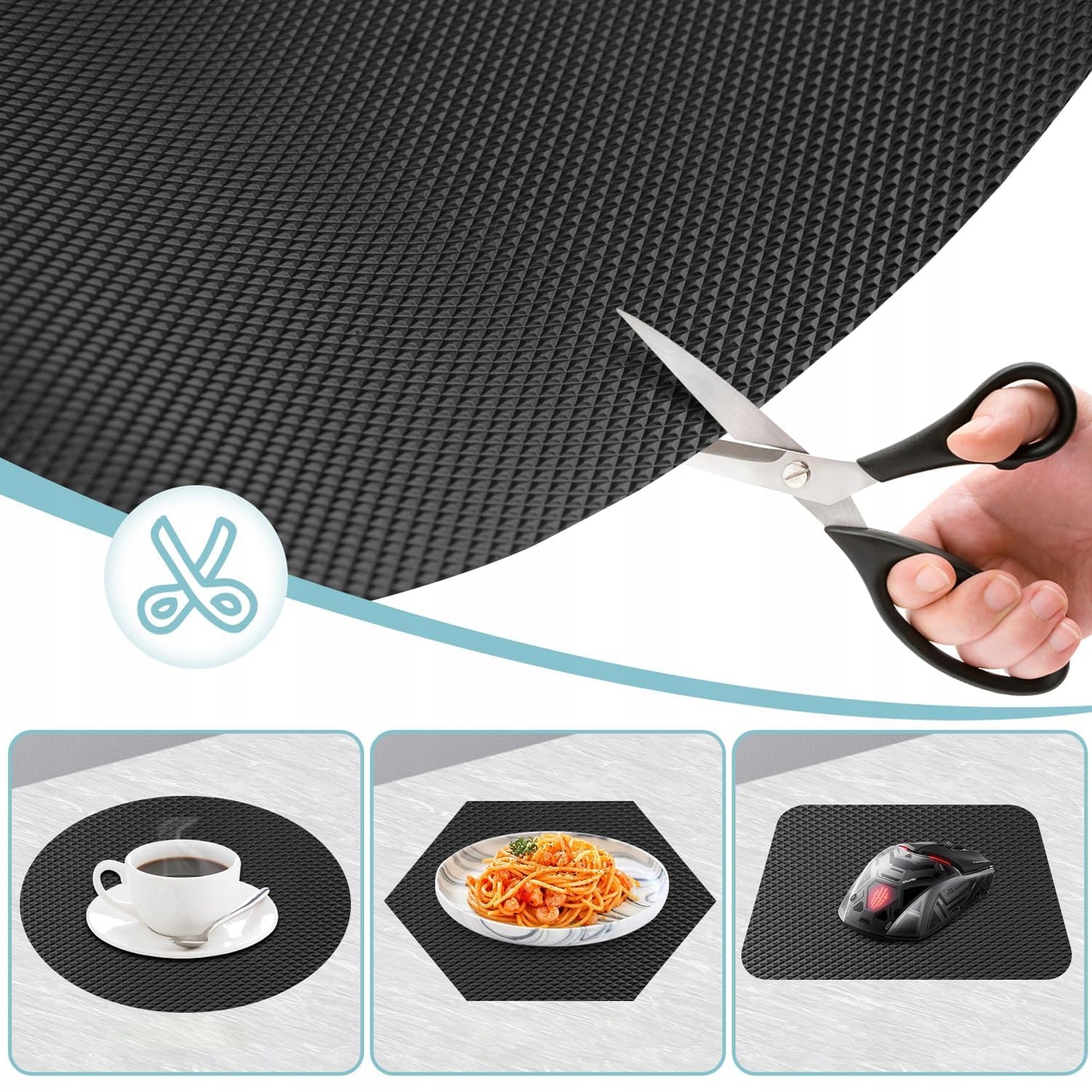 60*600CM WATERPROOF, NON-SLIP DRAWER, ANTI-SLIP MAT BLACK Number of pieces 1 pcs