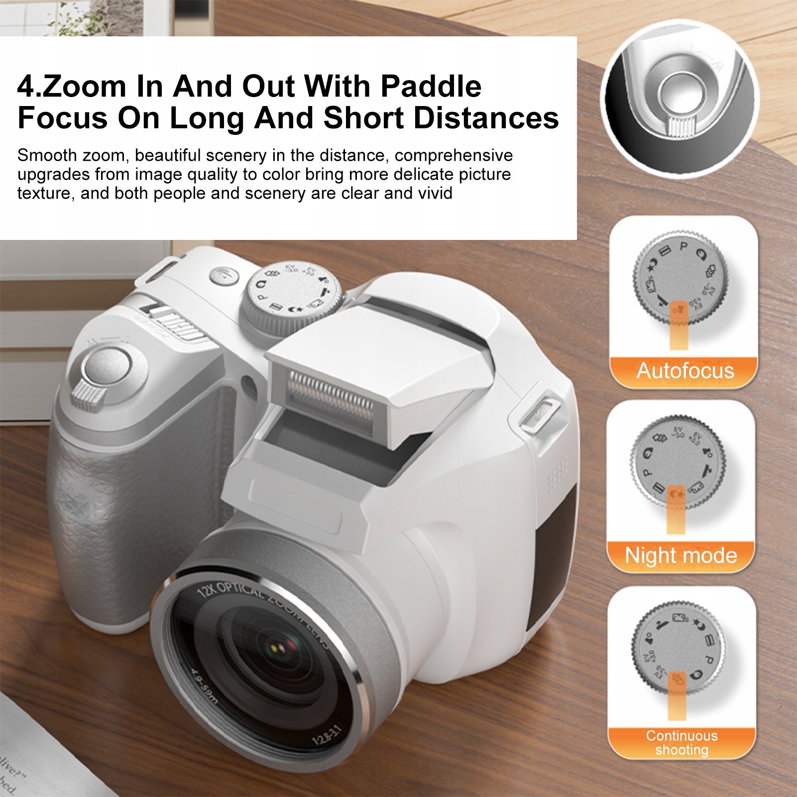 60 MP digital camera with 12x optical zoom and video recording in ro Model 1299ASRS