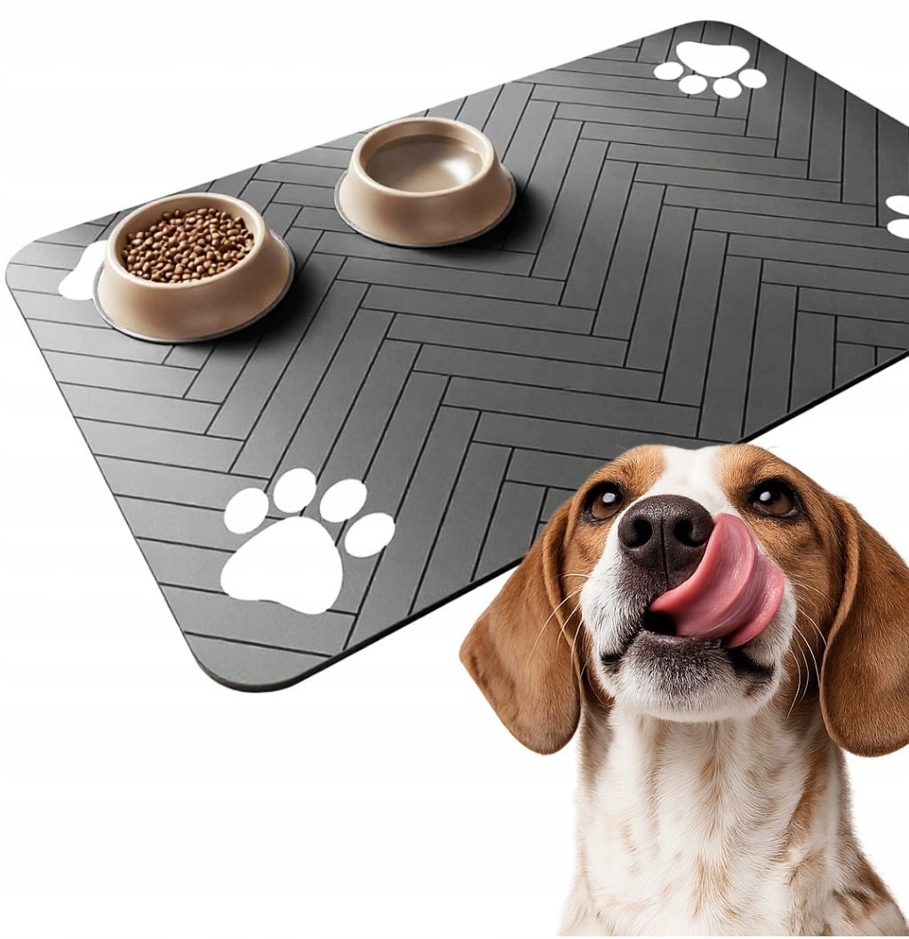 60 X 40 CM CAT DOG BOWL MAT PAD WATERPROOF NON-SLIP Packaging status original