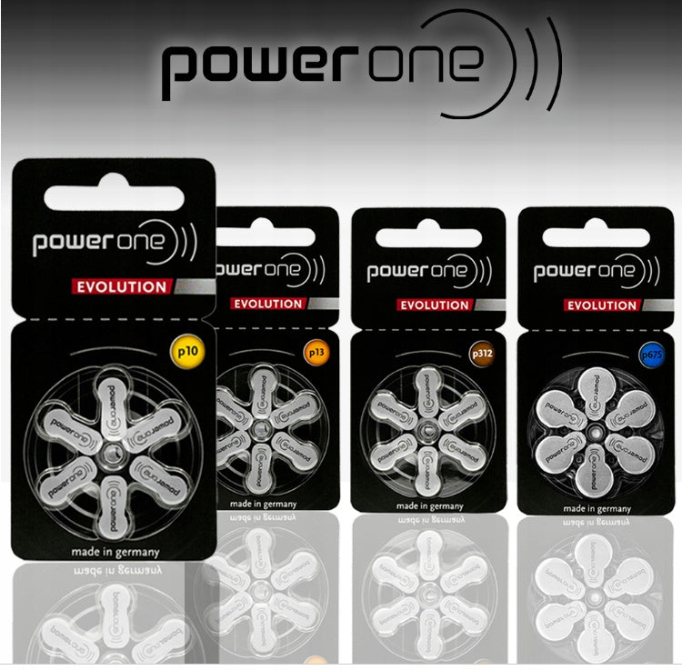 60 x Power One Evolution 10 PR70 Zinc Air Hearing Aid Batteries 1,45V Packaging status original