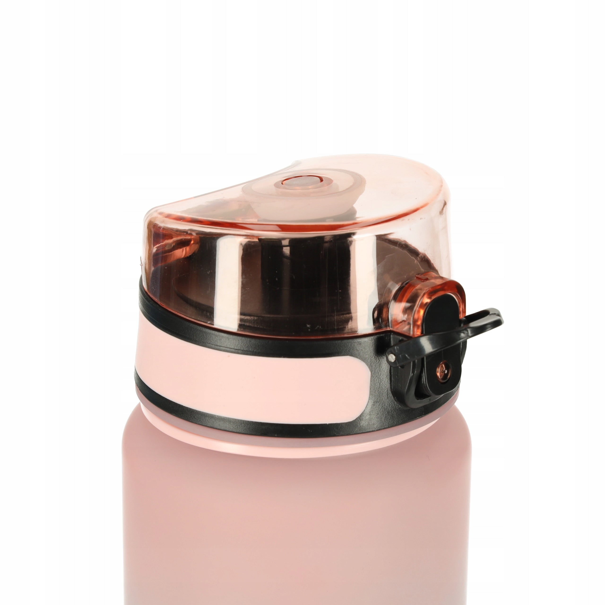 600 ML PINK BLUE WATER BOTTLE WITH MEASURING CUP MOUTHPIECE AND HOLDER Volume 600 ml