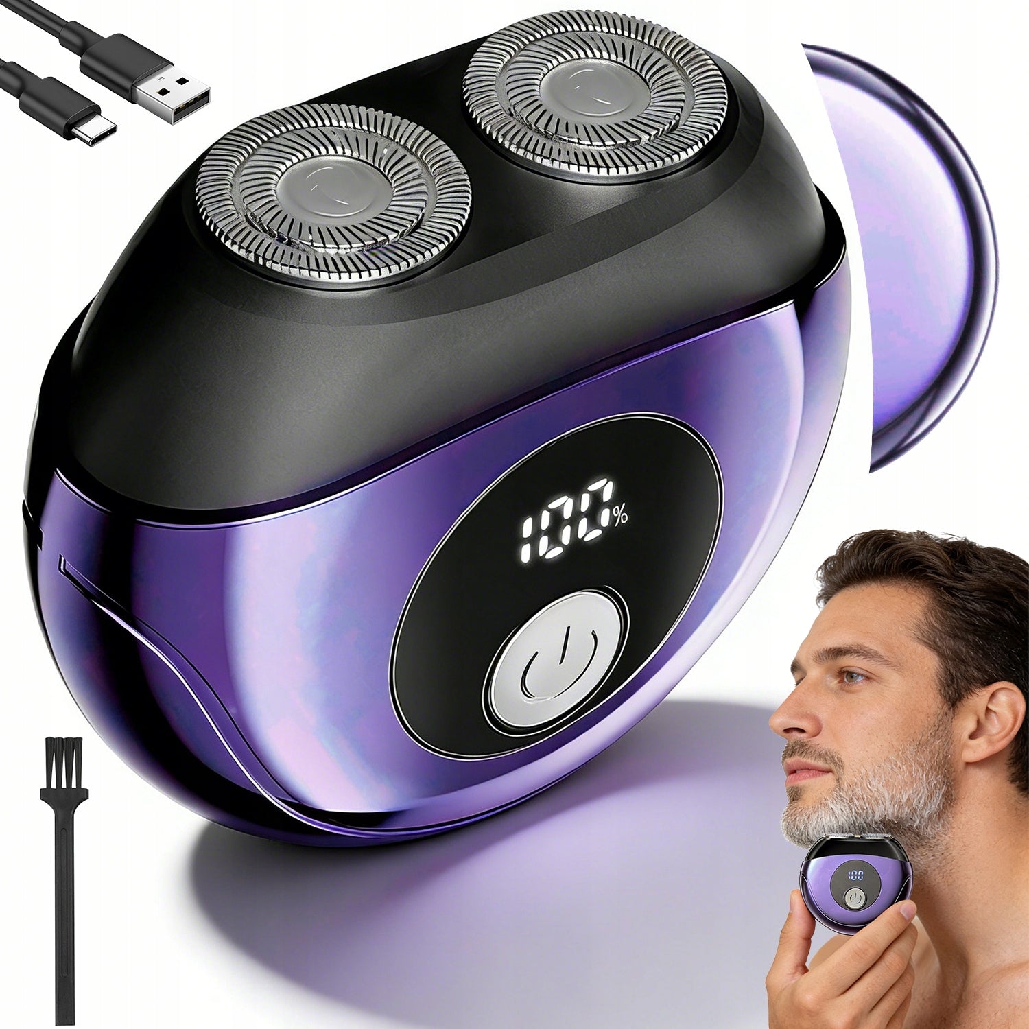 600MAH MINI ELECTRIC SHAVER MALE IPX6 PERFECT TRAVEL GIFT