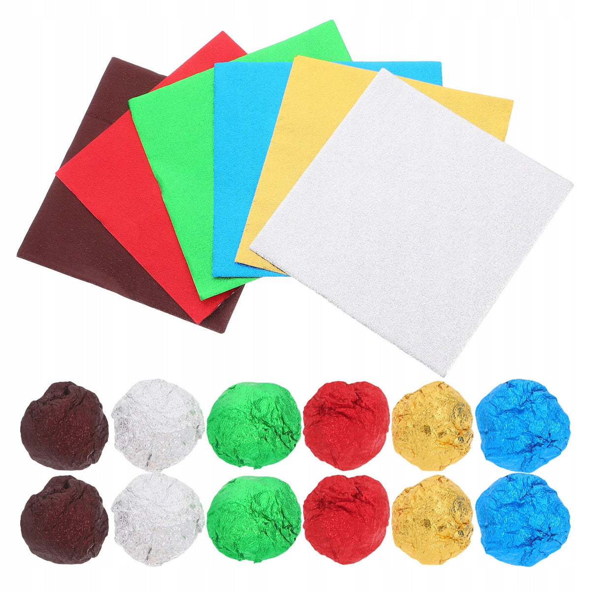 600PCS DECORATIVE ALUMINUM FOIL CANDY WRAPPERS FOR HOLIDAY AND Thickness 1 μ