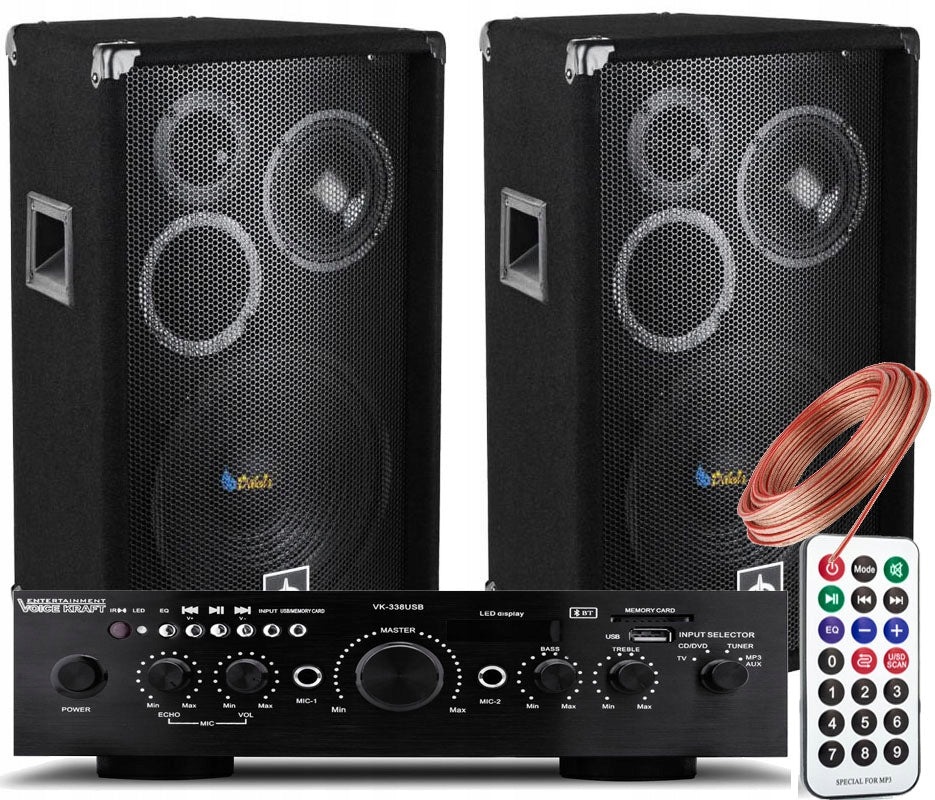 600W SPEAKER SET BLUETOOTH AMPLIFIER RADIO USB AUX