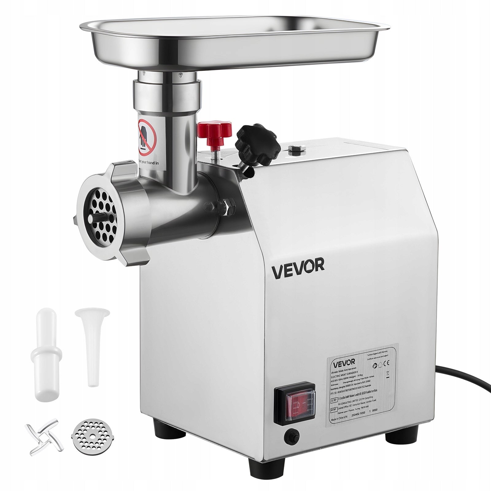 600W Stainless Steel Grinding Machine For Restaurant 120KG/H Manufacturer code SYTMDDJRJSYSWMY