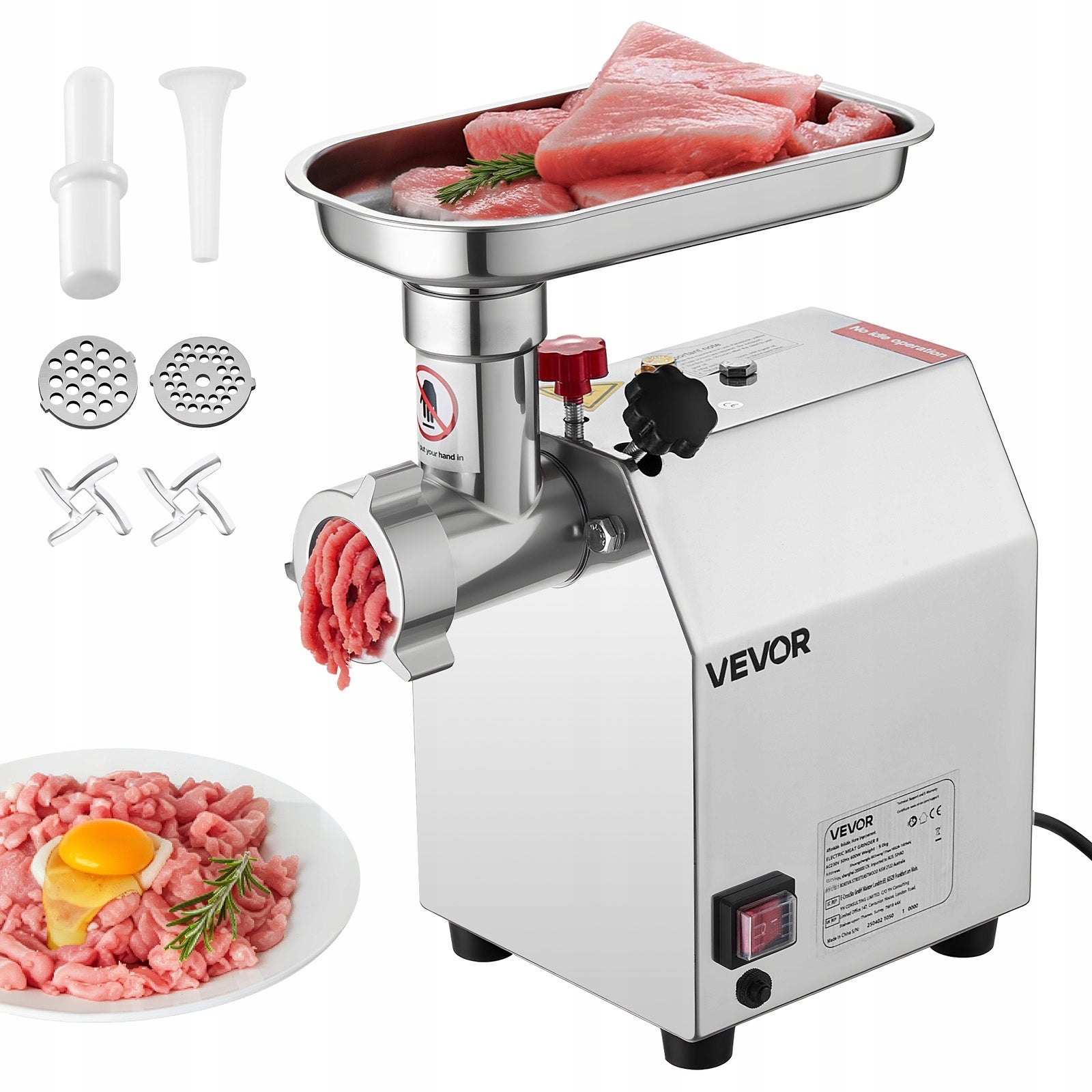 600W Stainless Steel Grinding Machine For Restaurant 120KG/H