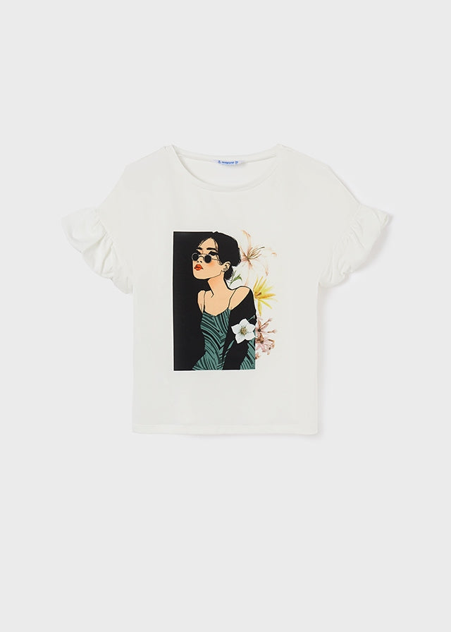 Bürgermeister-T-Shirt für Mädchen 6025*46, weiß 