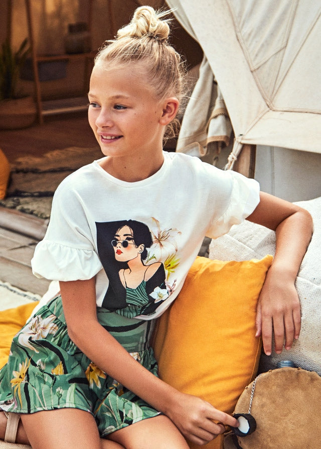 Bürgermeister-T-Shirt für Mädchen 6025*46, weiß 