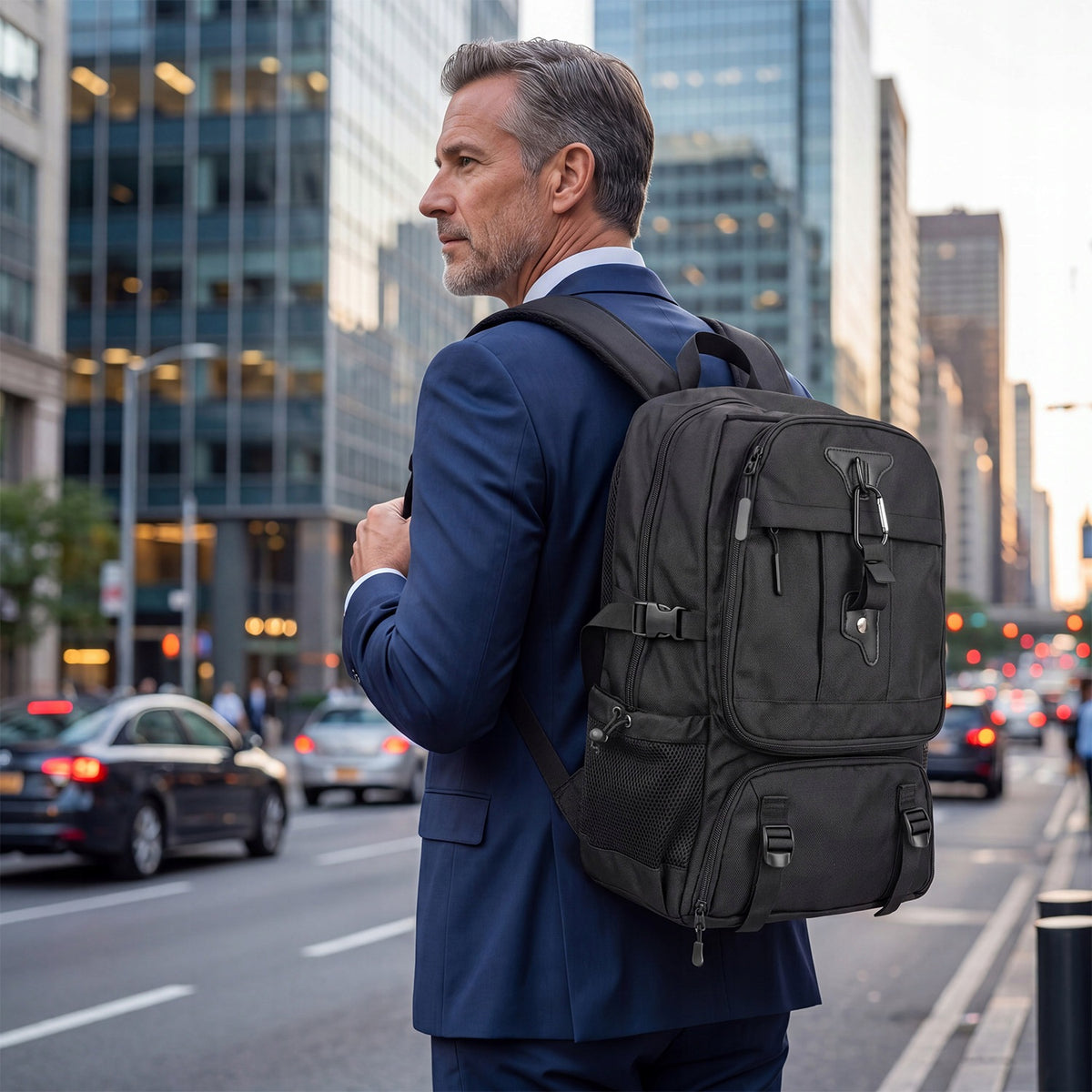 60L BACKPACK WITH SHOE COMPARTMENT HIDDEN TRAVEL POCKET SCHOOL TOURIST Dominant material artificial leather