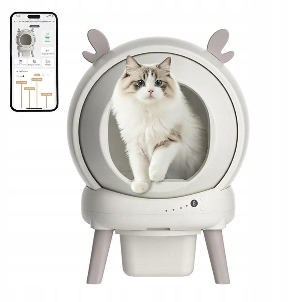 60L XXL Automatic Self-Cleaning Cat Litter Box, App Control