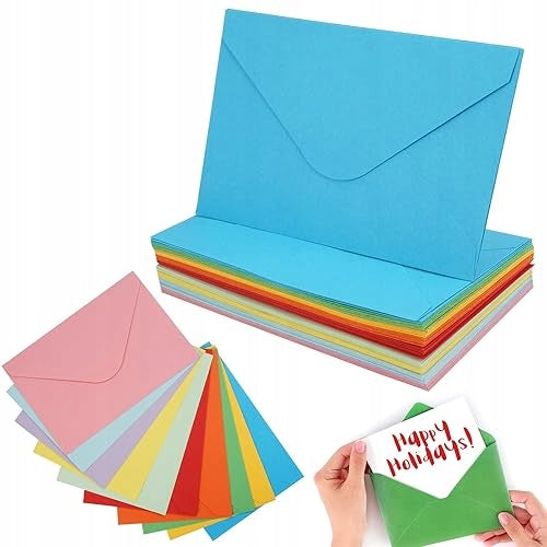 60PCS COLORFUL MINI ENVELOPES 105 X 155MM COLORFUL CARDS SMALL ENVELOPES