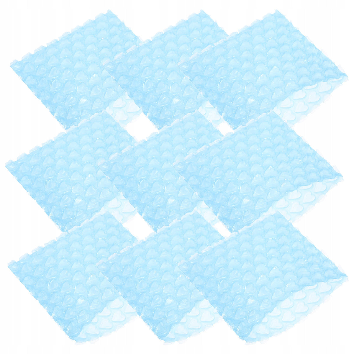 60Pcs Sky-Blue Double Walled Bubble Bags Durable Packaging for Shipping Width 20 cm