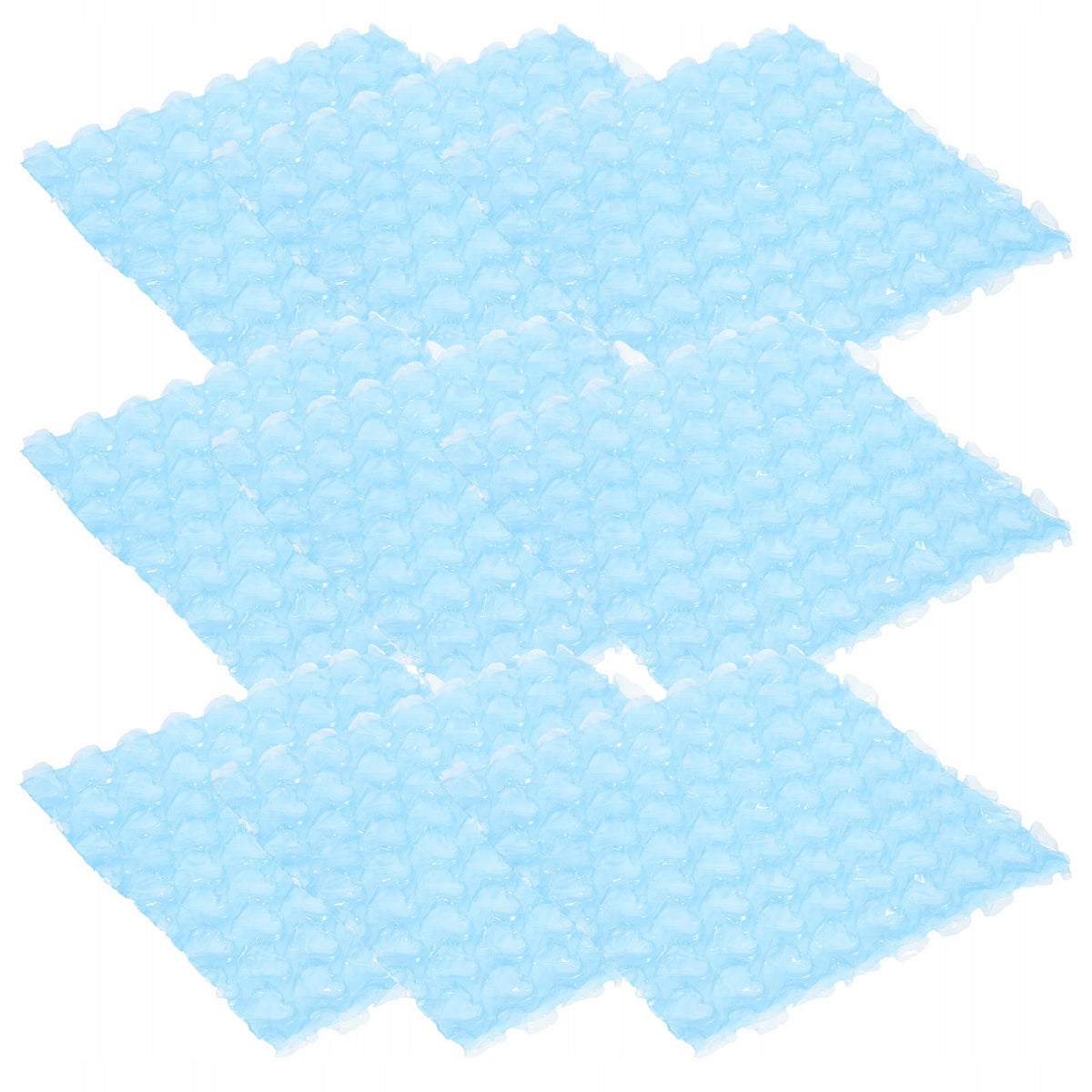 60Pcs Sky-Blue Double Walled Bubble Bags Durable Packaging for Shipping
