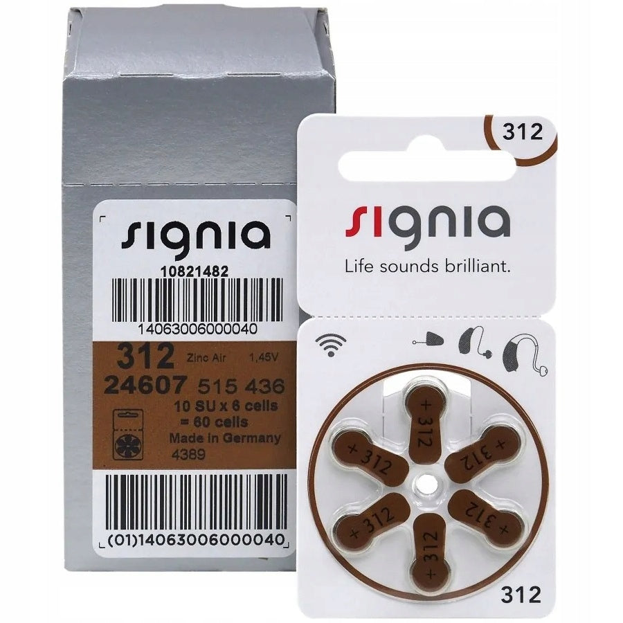 60pcs SIEMENS 312 BATTERIES HEARING AID BATTERY Made in Germany EAN (GTIN) 4250822700046