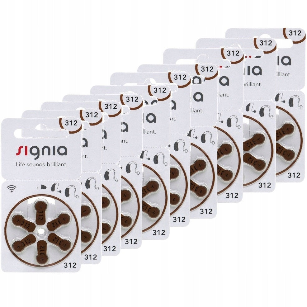 60pcs SIEMENS 312 BATTERIES HEARING AID BATTERY Made in Germany