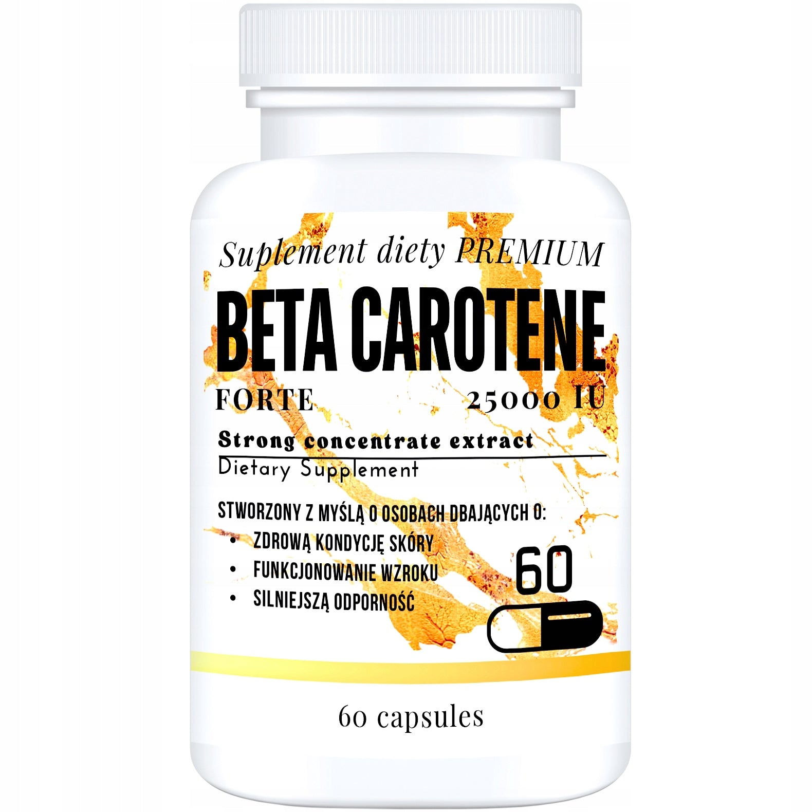 60x BETA-CAROTENE 25.000 IU FORTE STRONG DOSE FAST TANNING UV PROTECTION Medical device no