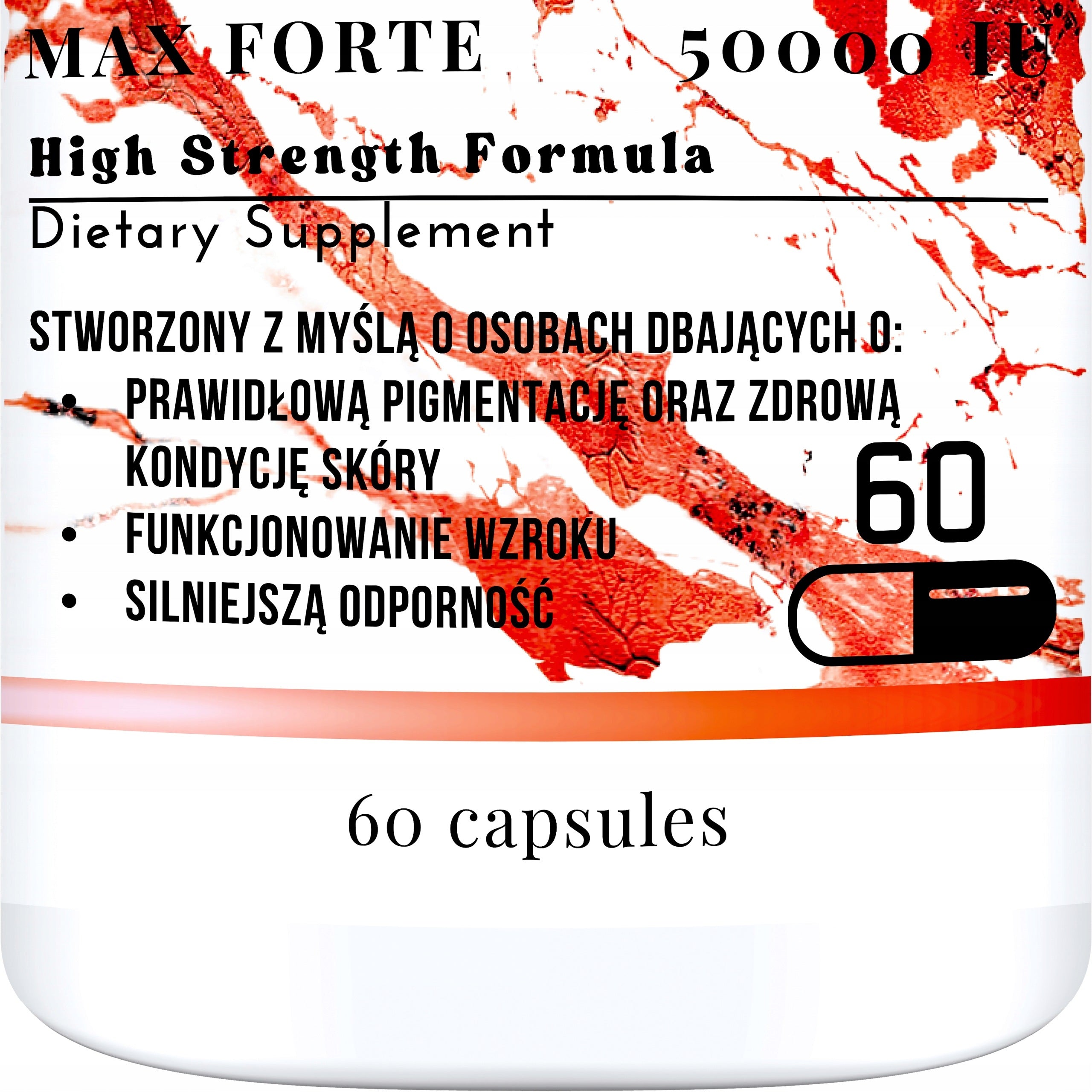 60x BETA-CAROTENE 50.000 IU MAX FORTE EFFECTIVE TANNING STRONG COPPER PROTECTION Medical device no