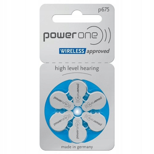 60x Hearing aid battery POWER ONE VARTA PR44/675 Packaging status original
