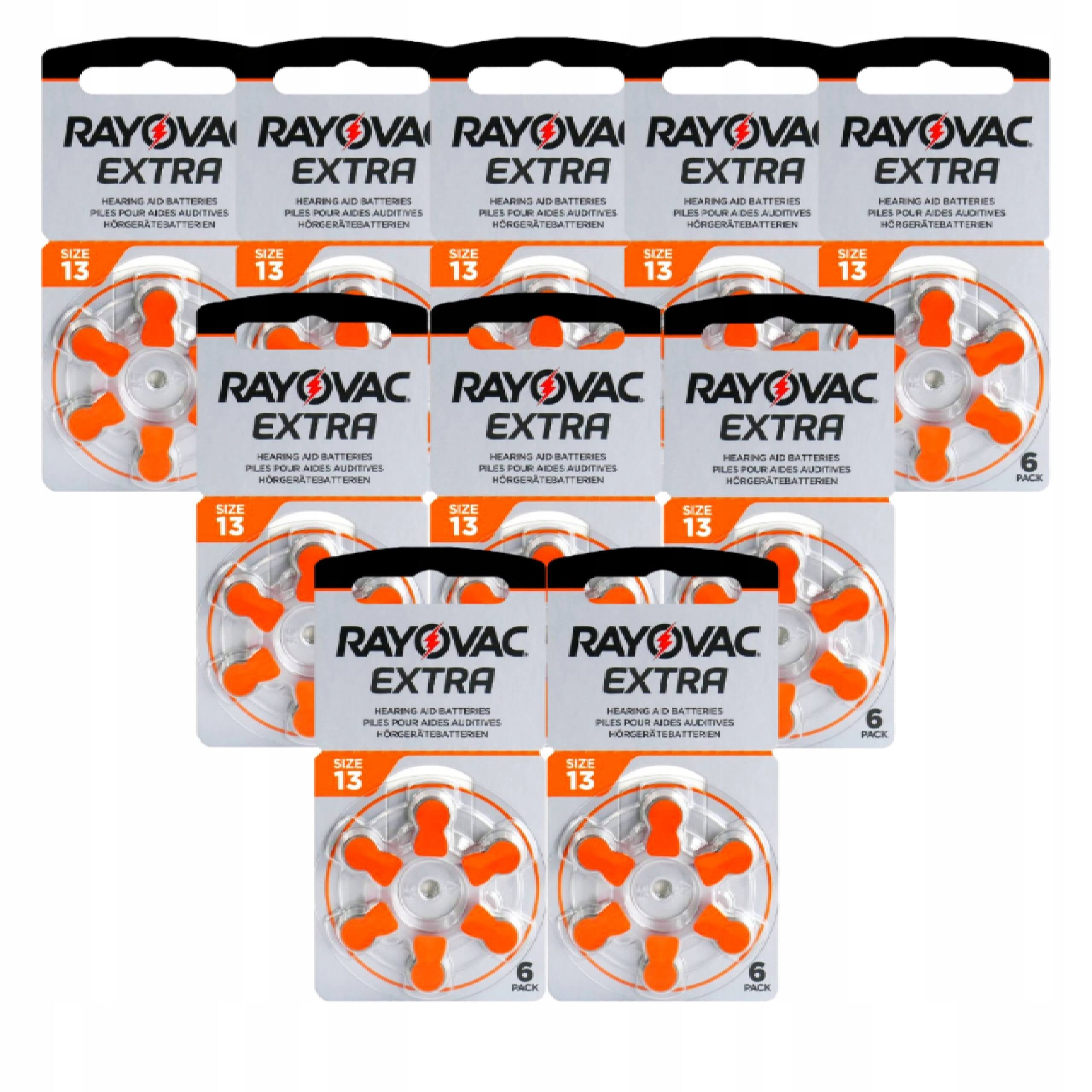60x Most Powerful Rayovac EXTRA Batteries for 13 PR Hearing Aids