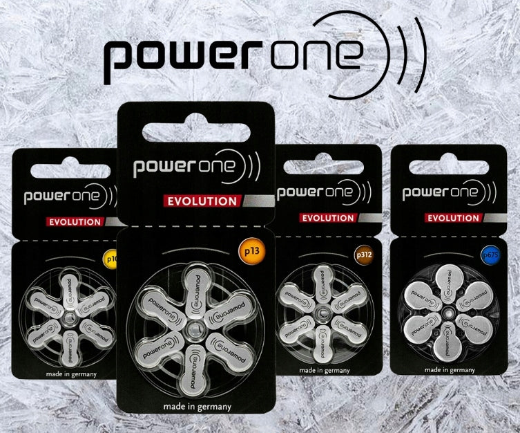 60x Power One Evolution 13 Hearing Batteries Packaging status original