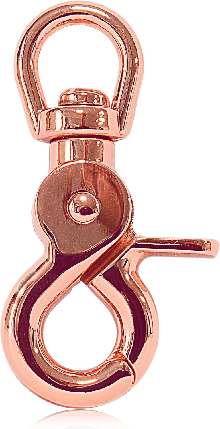 61MM ROTARY SCISSOR CARABINER 360° STAINLESS STEEL ROSE GOLD 4PCS Manufacturer code KARABINEK NOŻYCOWY OBROTOWY 360 STAL NIE