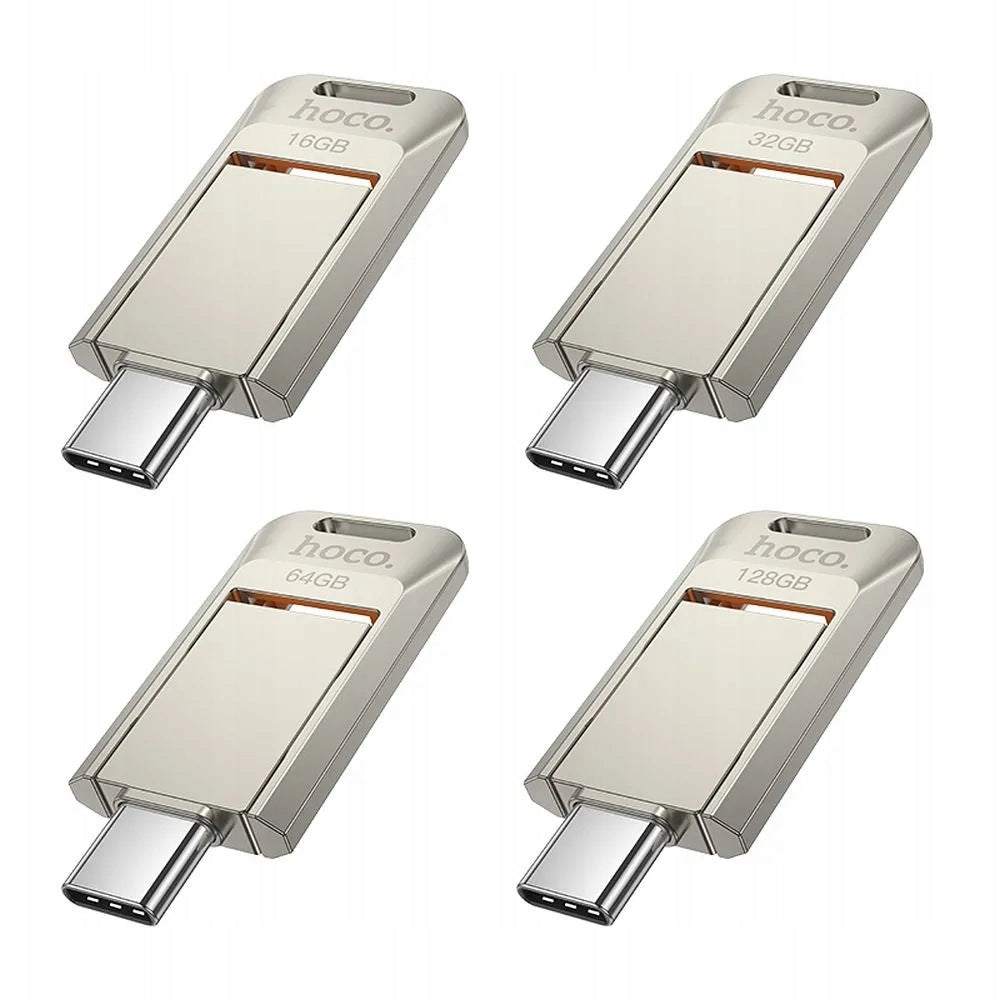 64GB USB 3.0 (USB C) Hoco UD17 nickel flash drive Color silver